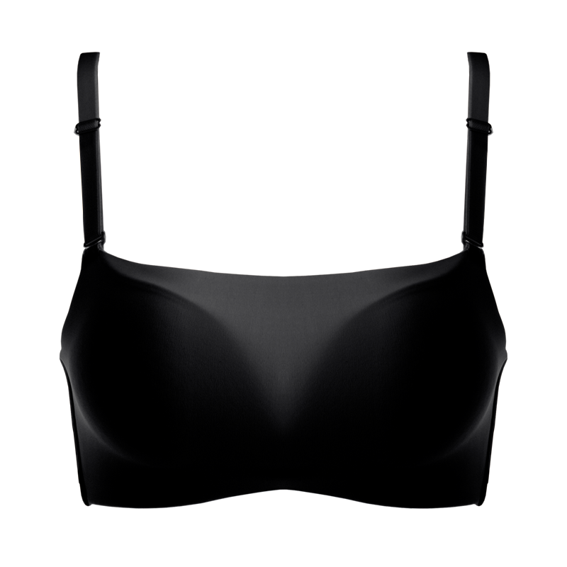 无钢圈聚拢裹胸式防走光白色女抹胸 黛维莎文胸