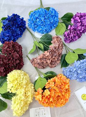 5头石榴绣球花手工仿真花婚庆装饰花材家居客厅摆件花艺插花配材