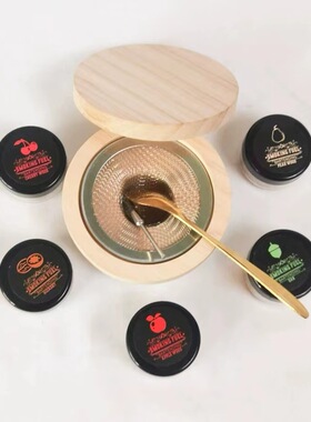 木制鸡酒烟熏器亚马逊烟熏木盖酒吧爆烟熏套装水果味木屑套装礼品