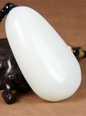 新疆金丝玉白色玉石手把件 白色玉手把玩 玉石