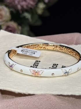 蝶恋花珐琅手镯女款2025新款