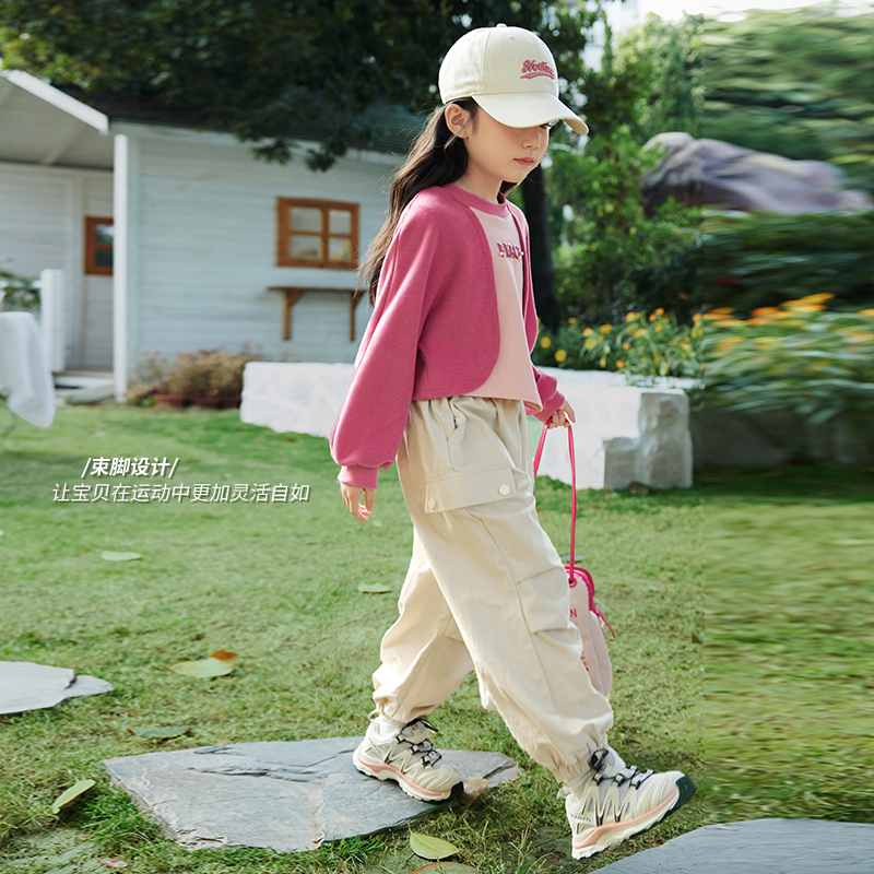 陈大猪女童工装裤薄2024春夏季新款洋气儿童休闲裤子女孩运动裤-图2