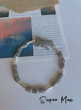 手工纯银复古做旧手工银