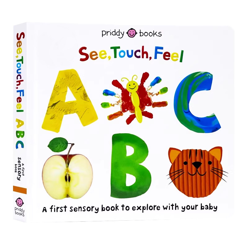 See Touch Feel ABC 触摸书字母 英文原版绘本 英文版进口原版单词学习书籍 幼儿英语启蒙纸板书字母图书认知能力启蒙Roger Priddy