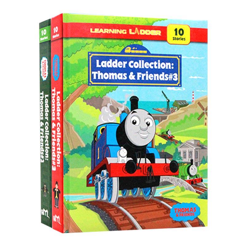 小火车托马斯和朋友们分级阅读2册精装含20个故事Thomas and Friends Learning Ladder 英文原版绘本 儿童动画片英语读物图画书 - 图0