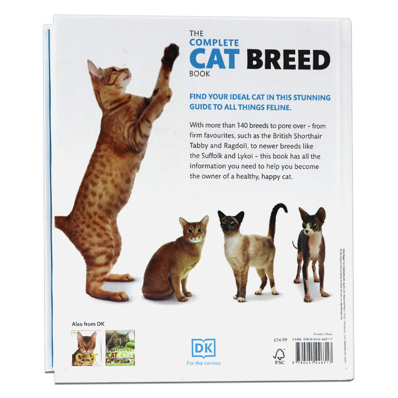 DK百科猫咪完整品种介绍英文原版 The Complete Cat Breed Book 猫猫基本健康实用指南猫特点收录超140个猫猫品种收录介绍精装