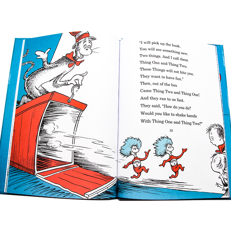 戴帽子的猫 the cat in the hat 英文原版绘本苏斯博士Dr.Seuss 幼儿早教启蒙英语读本 廖彩杏书单 搭千奇百怪的脚穿袜子的狐狸 - 图3