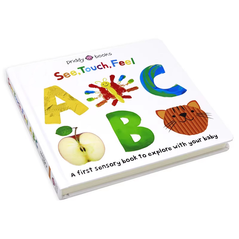 See Touch Feel ABC 触摸书字母 英文原版绘本 英文版进口原版单词学习书籍 幼儿英语启蒙纸板书字母图书认知能力启蒙Roger Priddy