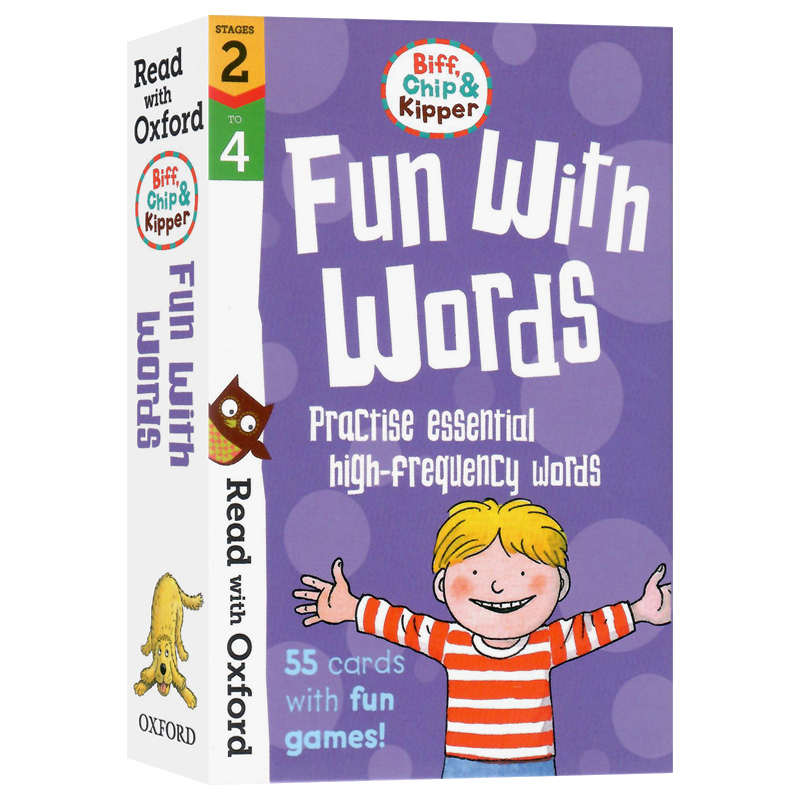 有趣的单词抽认卡英文原版卡片Read with Oxford: Stages 2-4: Biff, Chip and Kipper: Fun With Words Flashcards儿童英语早教书 - 图3