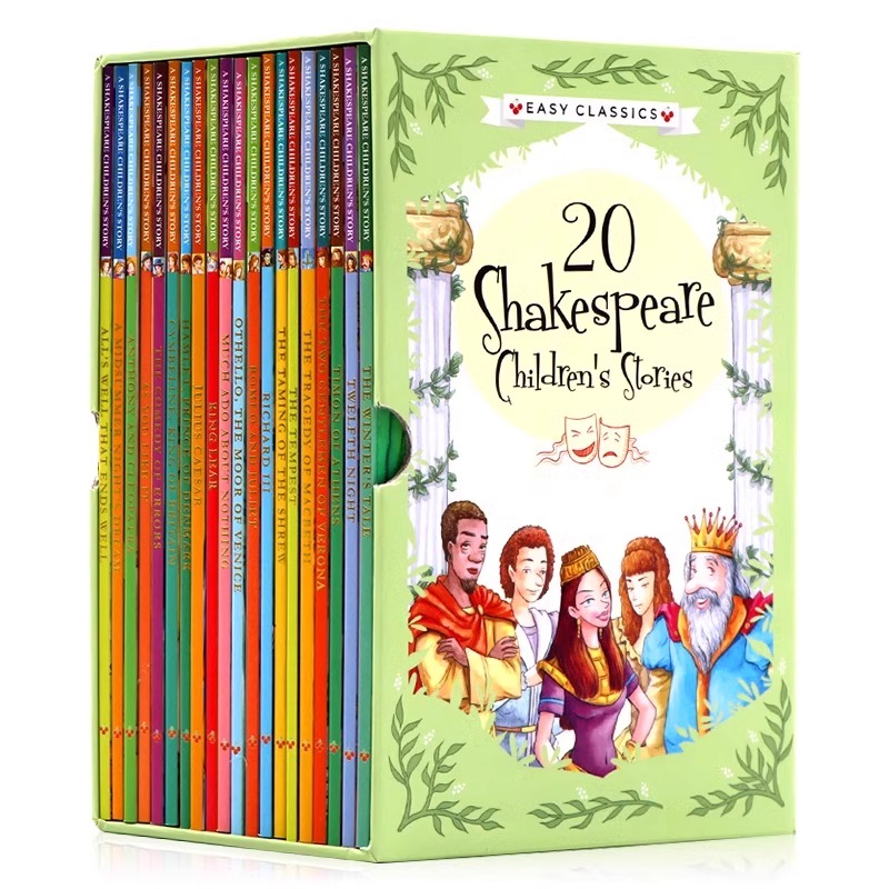 青少年莎士比亚全集插图版20册礼盒装 英文原版 The Shakespeare Childrens Stories 儿童经典阅读文学小说 青少年章节桥梁书 - 图3