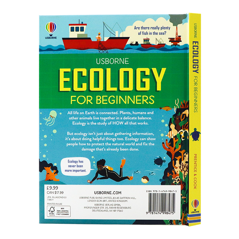 Usborne初学者读懂生态学英文原版 Ecology for Beginners 儿童绘本知识百科科学科普读物彩色插图精装尤斯伯恩 - 图0