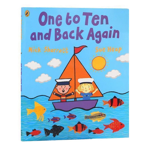 英文原版绘本 名家Nick Sharratt 4册 One to Ten and Back Again 数数 幼儿童英语读物读本早教启蒙图画书 吴敏兰书单 平装大开本 - 图3