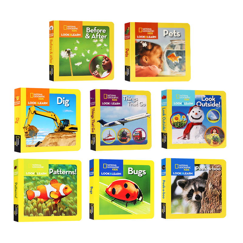 135元4件 美国国家地理看与学系列 National Geographic Kids Look and Learn英文原版绘本 幼儿英语启蒙认知科普百科纸板书少儿版