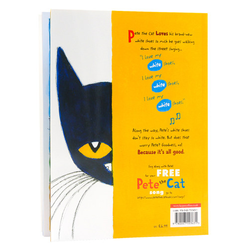 皮特猫Pete the Cat I Love My White Shoes我爱白鞋子 英文原版绘本 吴敏兰书单 儿童英语早教启蒙图画故事书 平装大开 送音频 - 图0