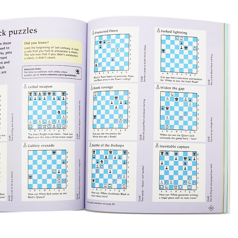 Usborne出品国际象棋完全指南英文原版 Complete Book of Chess 国际象棋科普图解棋局讲解尤斯伯恩进口书籍Elizabeth Dalby - 图2