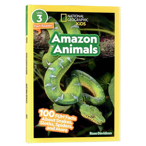 亚马逊的动物英文原版 National Geographic Kids Level3:Amazon Animals 国家地理分级阅读儿童课外阅读动物科普百科读物 平装 - 图3