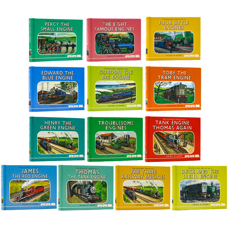 托马斯和他的朋友们经典图书馆26册盒装 Thomas and Friends 英文原版绘本 托马斯小绘本故事合集 英语启蒙图画故事书动画片礼盒装