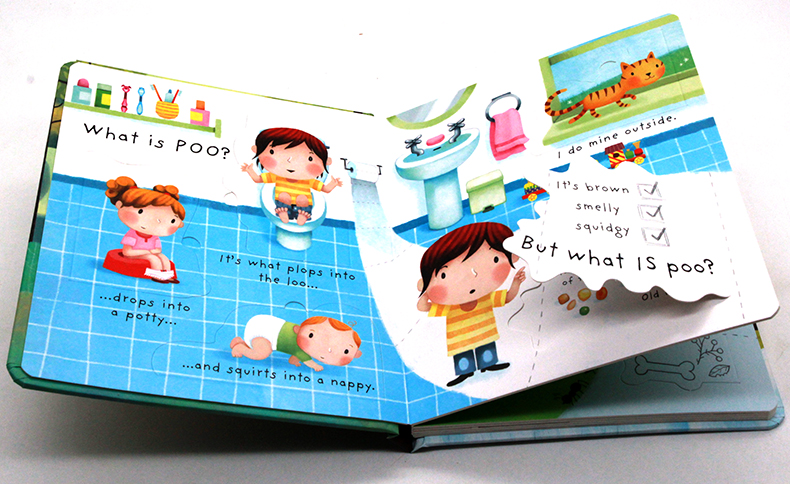 Usborne出品 便便是什么？ 进口英文原版绘本 What is Poo? 纸板翻翻书 儿童早教英语启蒙科普图画书 宝宝习惯养成 亲子读物 - 图2