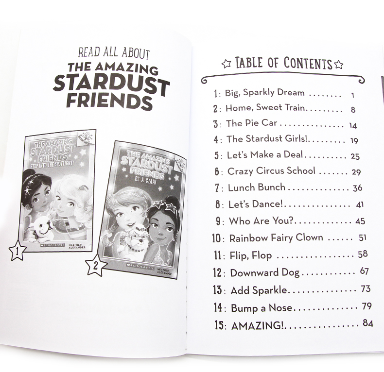 星光伙伴2册 Scholastic Branches Amazing Stardust Friends英文原版Step into the Spotlight/Be A Star学乐大树系列 桥梁章节书 - 图2