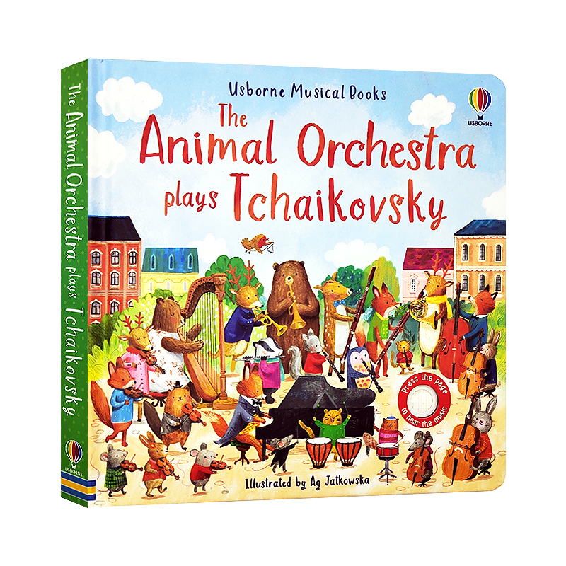 现货 Usborne出品 动物乐队演奏柴可夫斯基 The Animal Orchestra Plays Tchaikovsky  英文原版绘本 儿童音乐童话故事触摸发声书 - 图3