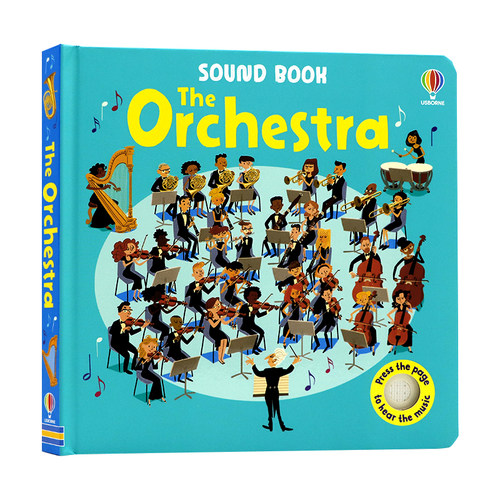 Usborne管弦乐队音乐发声书 First book about the Orchestra 英文原版绘本 低幼儿童早教英语读物 乐器认知艺术启蒙读本精装 - 图3