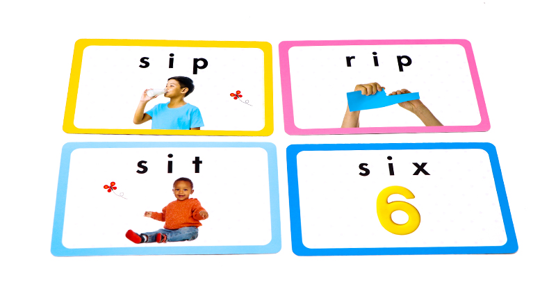 Flash Cards英文原版 配套字卡Three-Letter Words Flashcards三个字母的单词学习卡片学前启蒙高效英语闪卡高频词卡片3-5-6岁绘本 - 图3