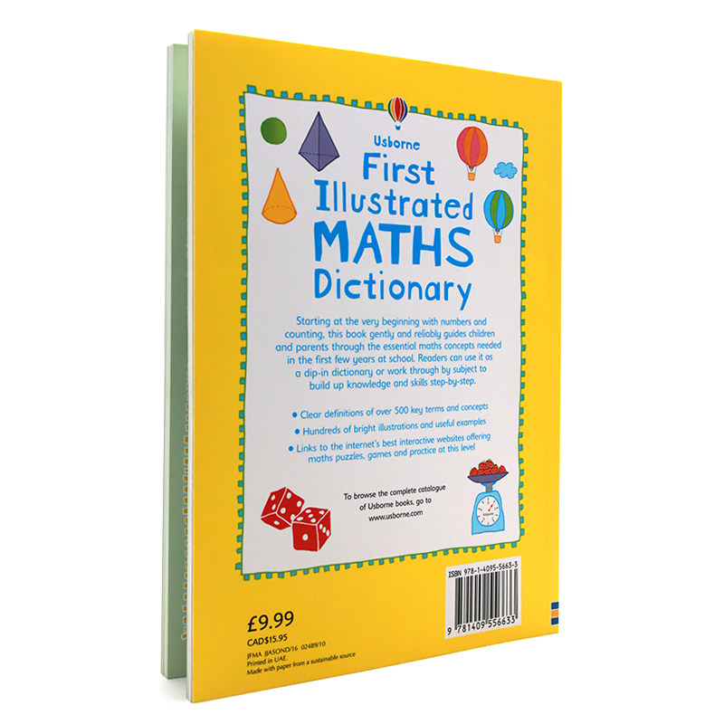 Usborne出品 初级数学图解词典 英文原版 First Illustrated Maths Dictionary 进口儿童趣味插图英语辅导工具书 全彩插画版,淘宝优惠券,粉丝福利购,淘宝优惠卷