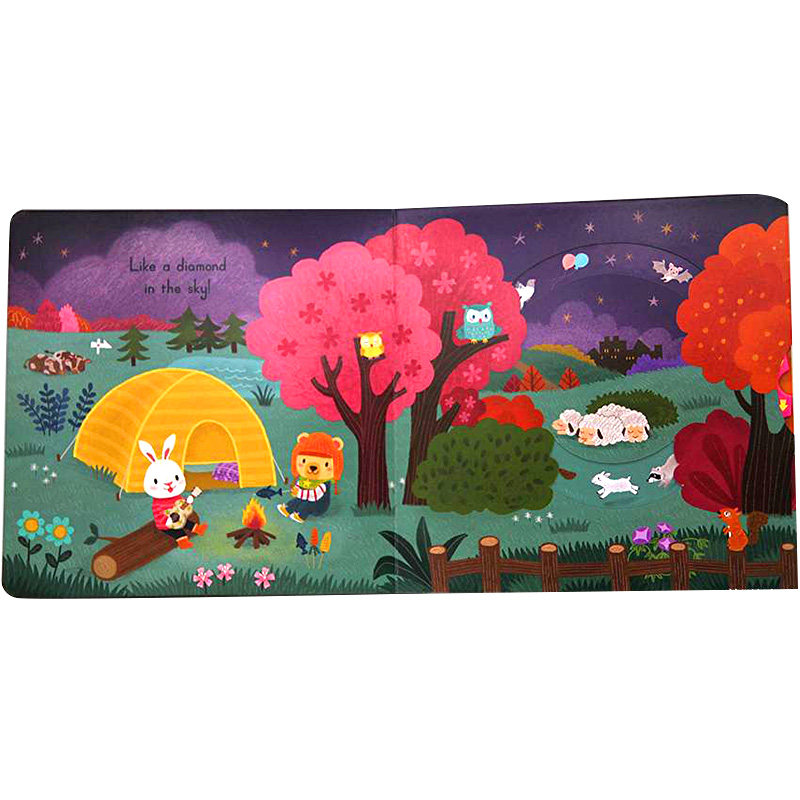 英文原版绘本Sing Along with Me Twinkle Twinkle Little Star欧美经典童谣机关操作书纸板启蒙读物儿歌 ...