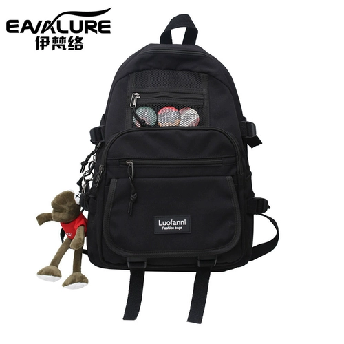 Вместительный и большой мужской тканевый модный школьный рюкзак, универсальная сумка через плечо для отдыха, в корейском стиле