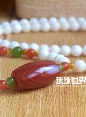 毛衣链项链南红碧玉玛瑙