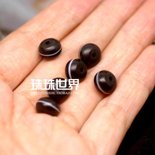 珠珠世界散珠星月菩提配饰佛珠文玩配件一线药师玛瑙一眼天珠圆珠 - 图3