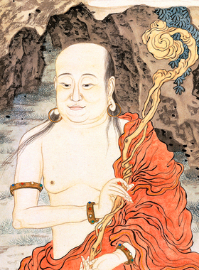 清金廷标罗汉图佛像画仿古画名画真迹复制品古代卷轴中式玄关画