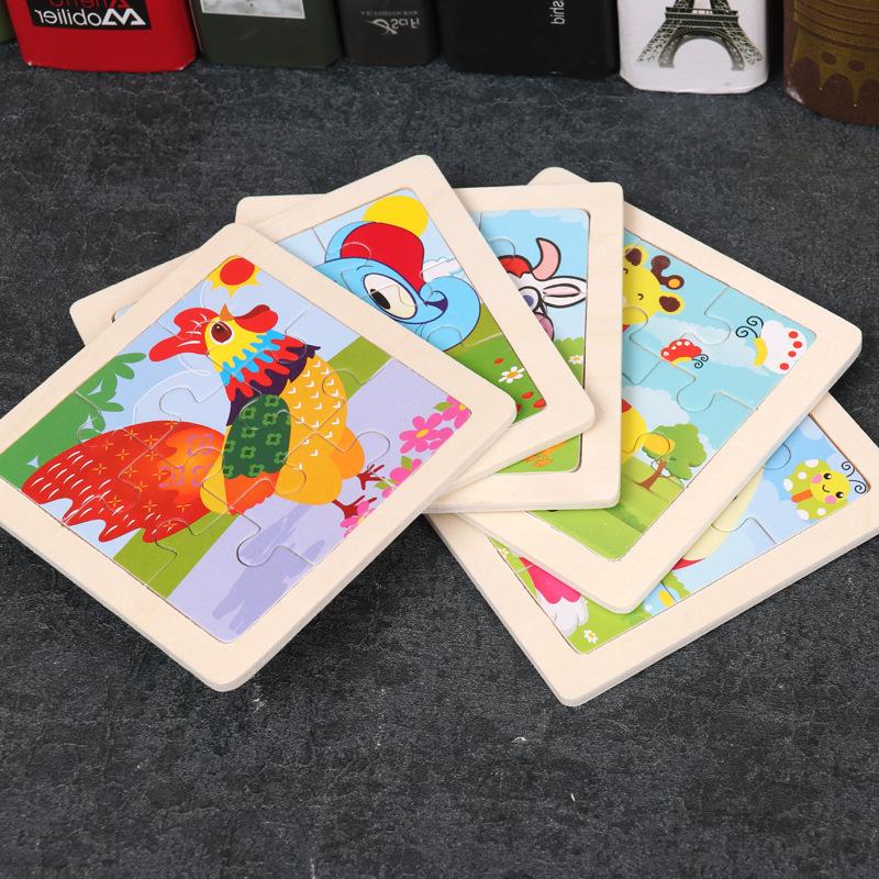 9 pieces of wooden children's jigsaw puzzle toy baby   toys - 图2