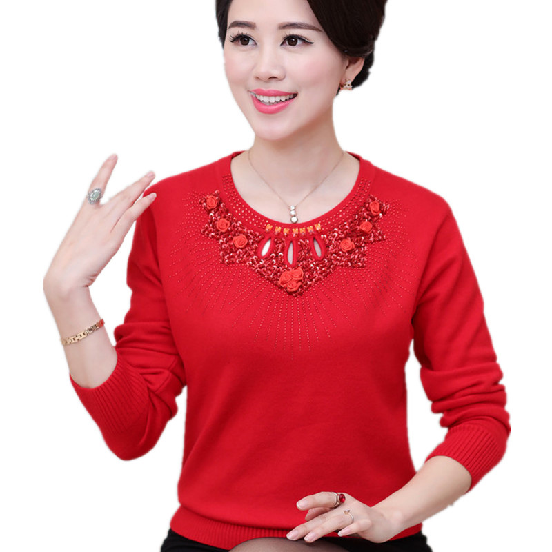40 中老年针织打底衫毛衣 50 2019 新款洋气妈妈秋装长袖中年女上衣 岁 40 中老年针织打底衫毛衣 50 2019 新款洋气妈妈秋装长袖中年女上衣 岁