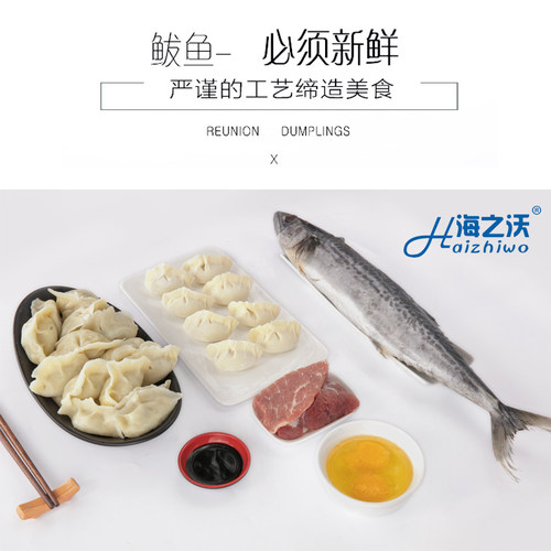 海之沃 鲅鱼饺子馅 鲅鱼水饺 海鱼馅料 鲅鱼馅包子 馄饨 水饺丸子 - 图1