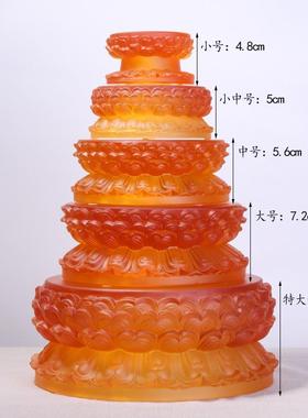 琉璃佛像底座莲花座观音地藏双层圆形加高家居供奉可配射灯发光