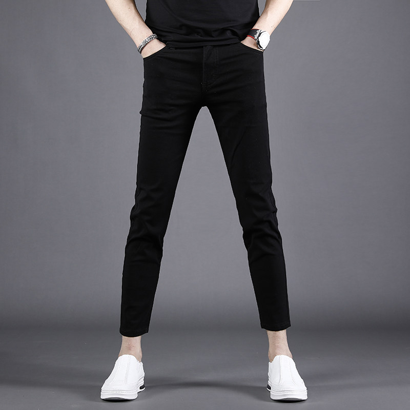 白色牛仔裤男九分裤夏季薄款2024年新款修身小脚男士裤子9分裤,淘宝优惠券,粉丝福利购,淘宝优惠卷