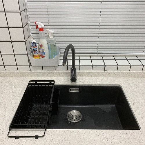厨房水槽奶爸家德国blanco铂浪高水槽700U花岗岩厨房珍珠灰现货 - 图0