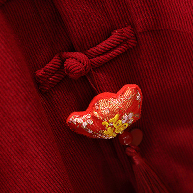 男童红色拜年服儿童衬衫套装秋冬装宝宝加绒保暖外套喜庆中式汉服,淘宝优惠券,粉丝福利购,淘宝优惠卷