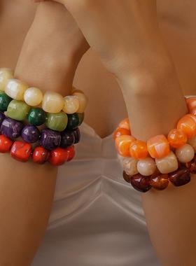 acrylic 串珠irregular 方形rotundity brlet personality 多巴胺