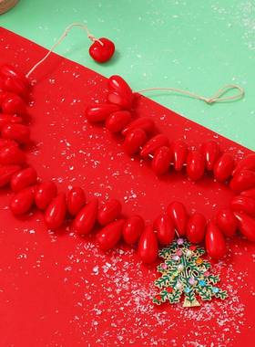 圣诞节系列minimalist fashion alloy 滴油镶锆石绿色圣诞树penda