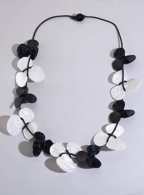 ethnic style 多层flower pendant necklace  女Bohemia 手工编织