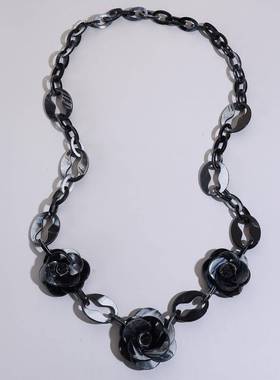 外贸personality 百搭acrylic necklace  clavicle chain 女彩色