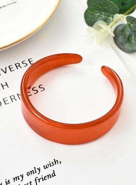 新款retro minimalist 高质量女acrylic brlet 学生手饰女C形brle