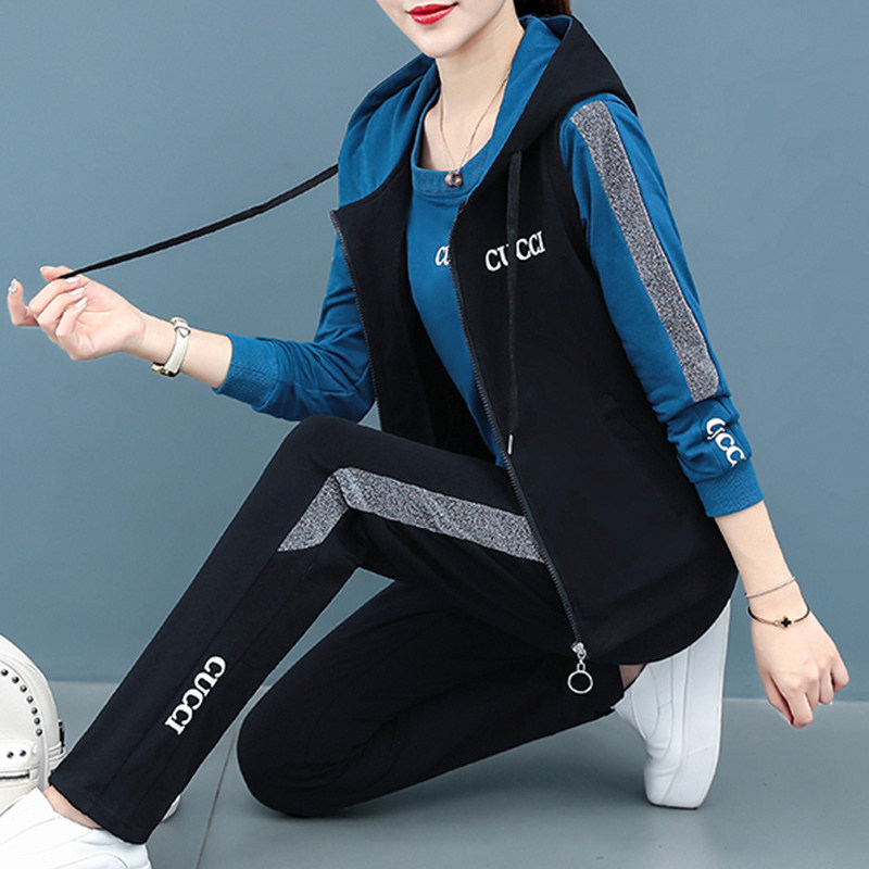 中老年女装2020秋装新款洋气运动服 宁蔓中老年女装
