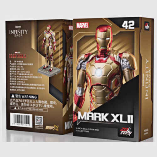正版4寸漫威钢铁侠MK3手办2底座版5蜘蛛侠6模型7人偶摆件儿童玩具 - 图3