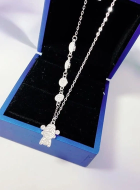 6970号足银990新中式小财神平安喜乐项链时尚轻奢气质简约百搭