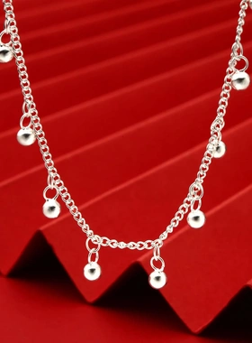 7729号足银990侧身多珠铃铛手链女款轻奢小众精致送女友直播爆款