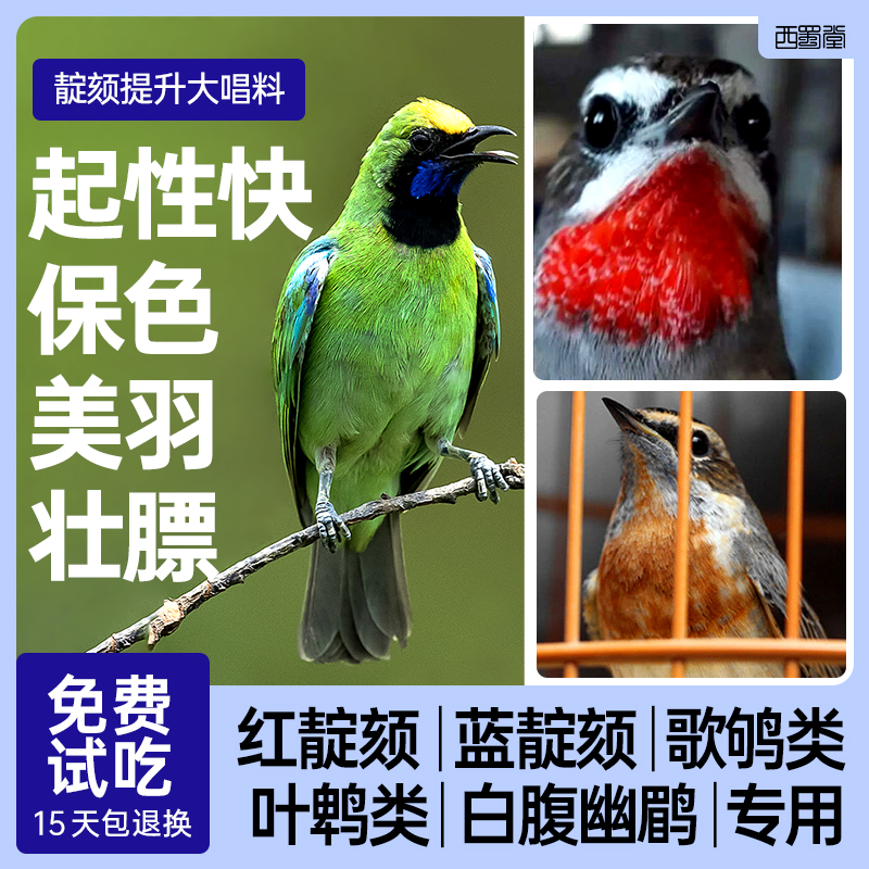 西蜀堂手工亮羽保色靛颏鸟食叶鹎白腹幽鹛嗜虫鸟鸟食提升大唱饲料-图0