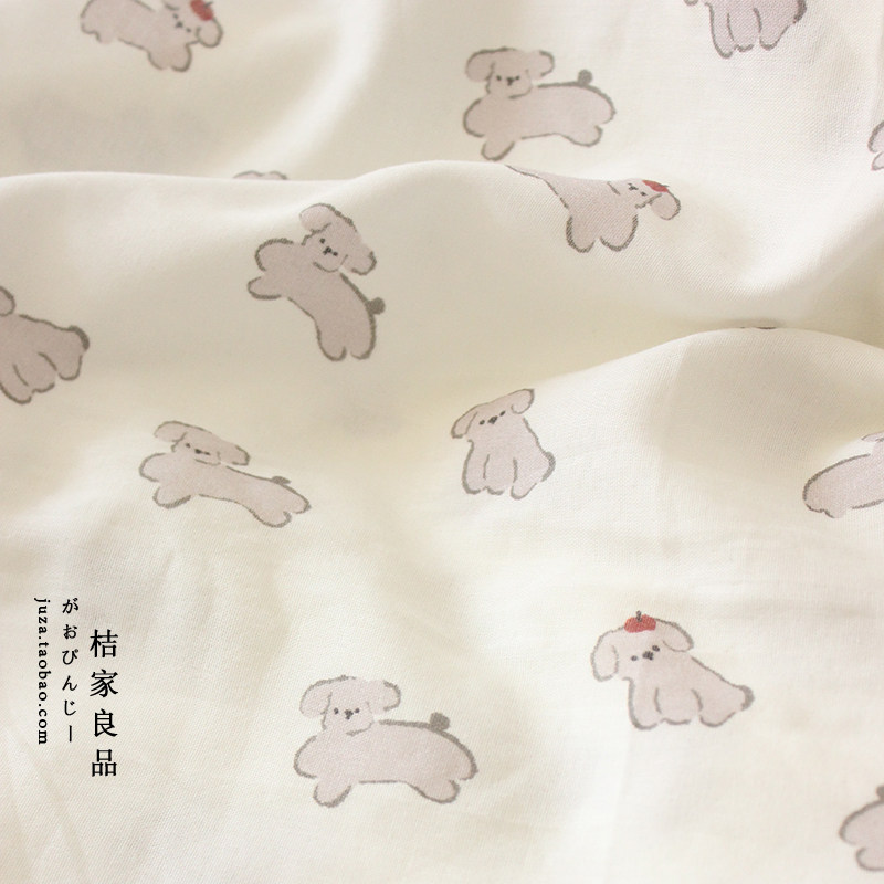MINI卡通婴儿级纱布a类纯棉双层纱衣服床品手工浴巾布料全棉面料